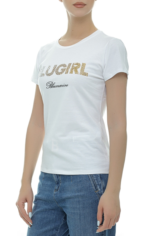 BLUGIRL-Tricou cu logo din strasuri